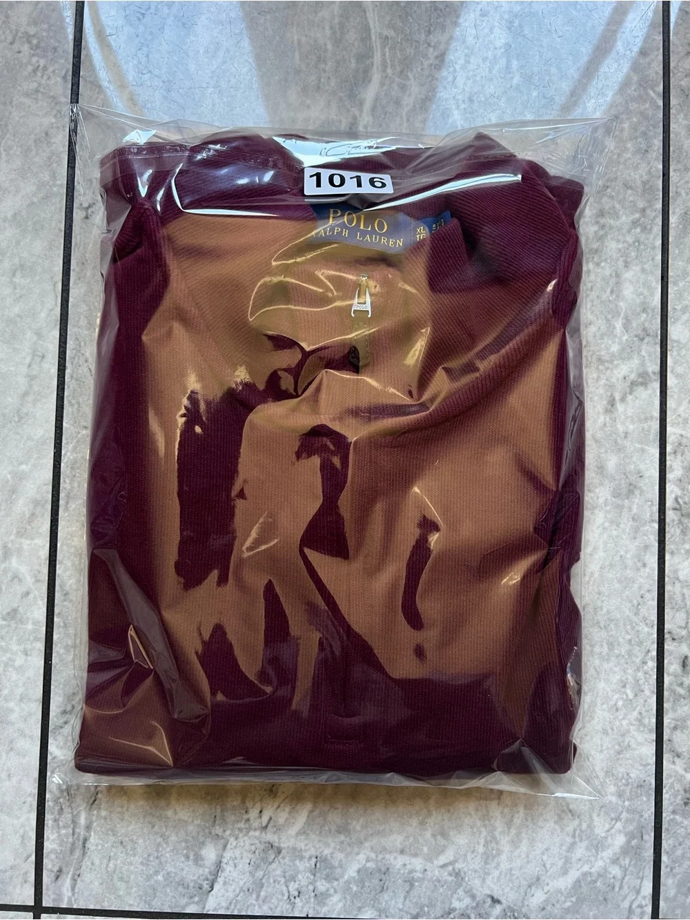 Polo Ralph Lauren Men's XL Estate Rib 1/4Zip Pullover Sweater Embroidered Maroon